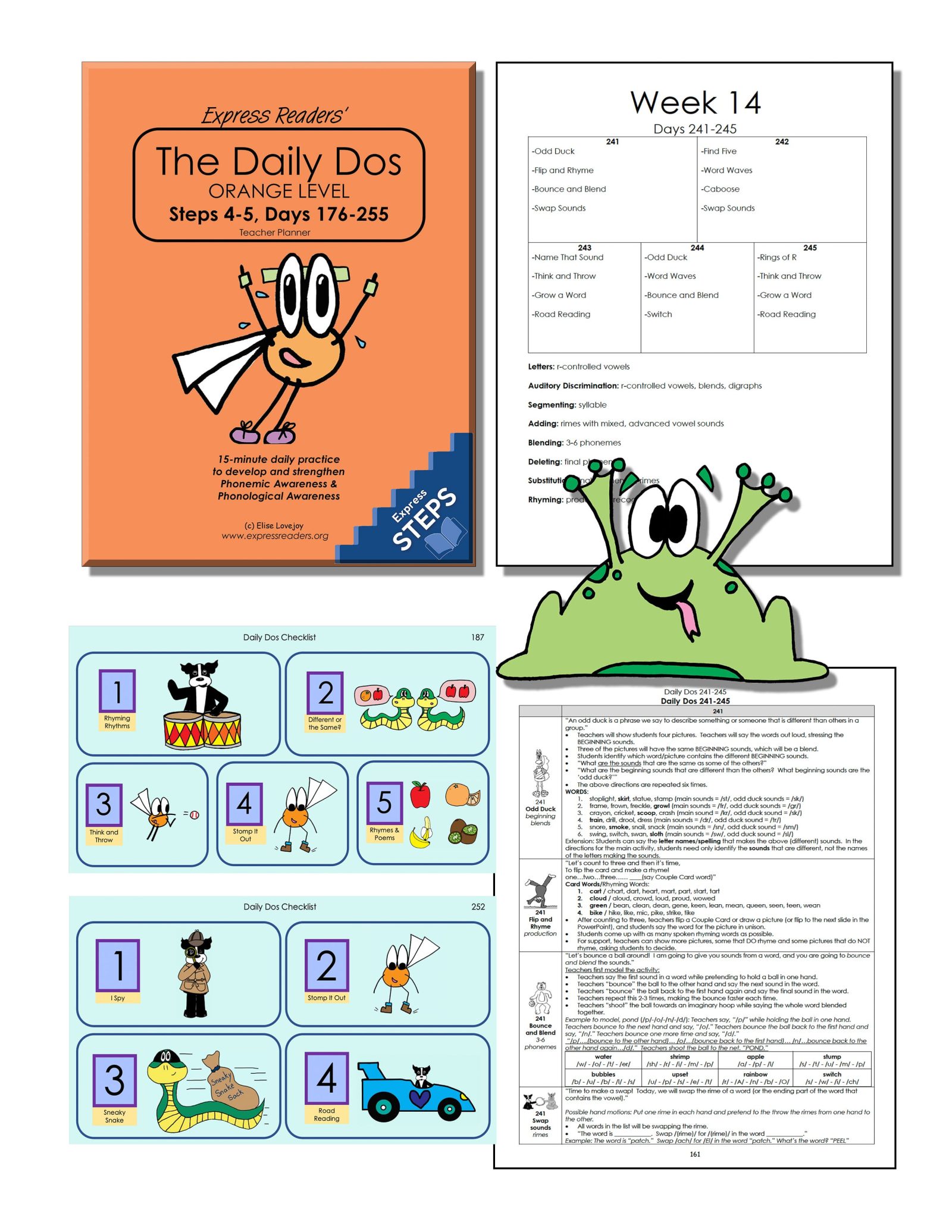 Daily Dos Phonemic Awareness, Steps 4-5 (Orange Level)