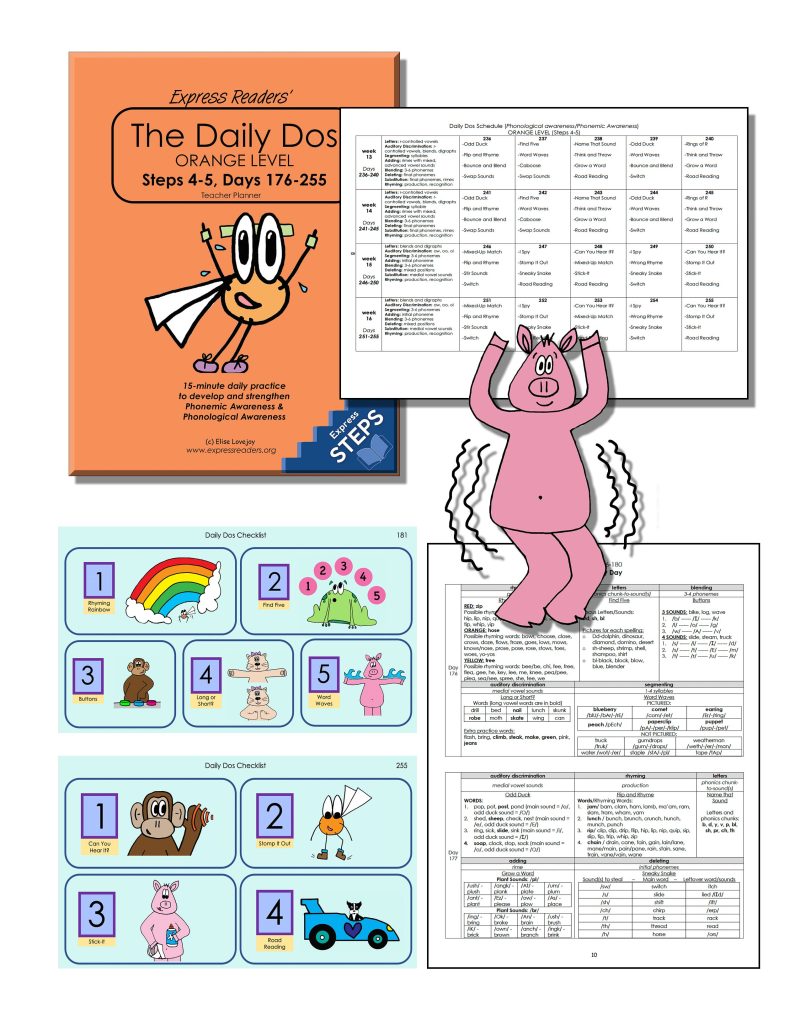 Daily Dos Phonemic Awareness, Steps 4-5 (Orange Level)