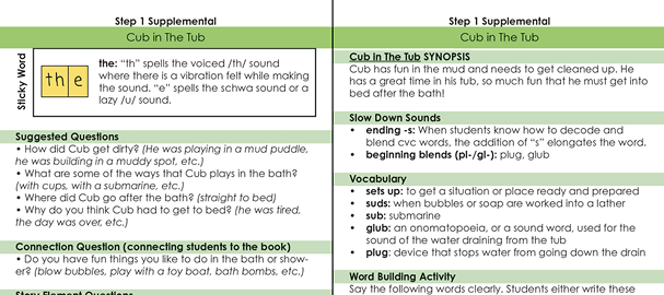 Step 1 Supplemental Quick Key